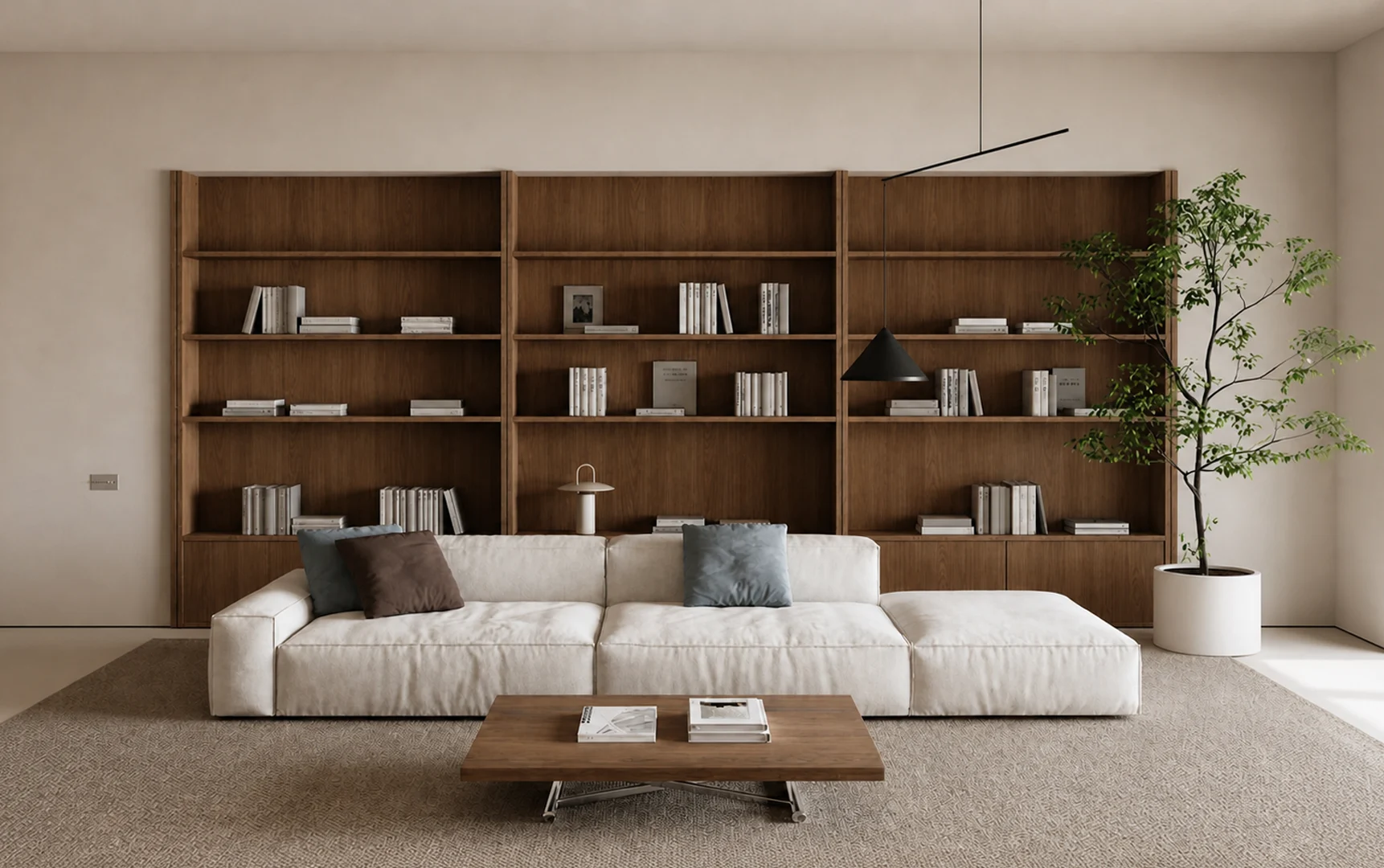 Interior reference image for a fitted shelving project